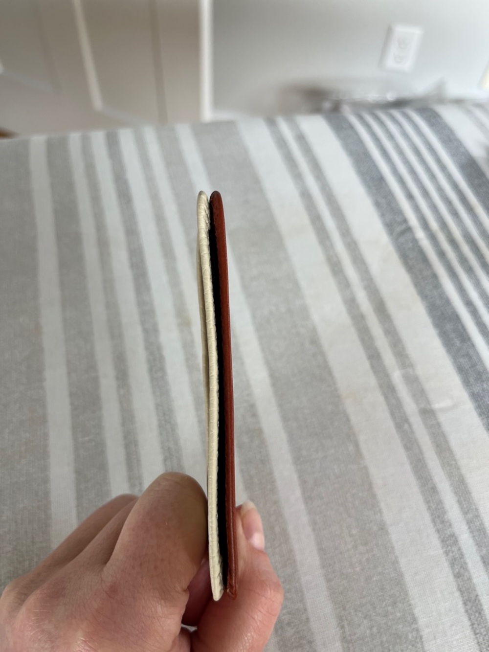 Dooney and Bourke Card Holder - Tan and Cream Leather - Picture 4 of 5